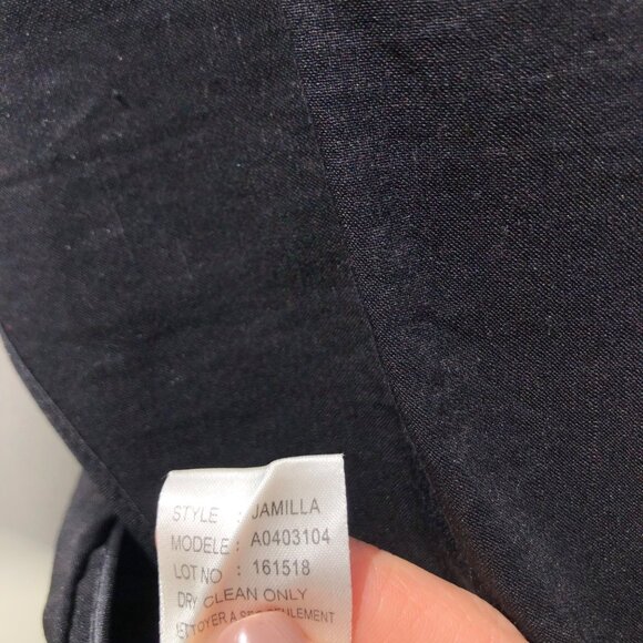 THEORY 10 Open Front Linen Blazer Jamilla Black Long Sleeve Top Jacket Medium - Picture 8 of 10